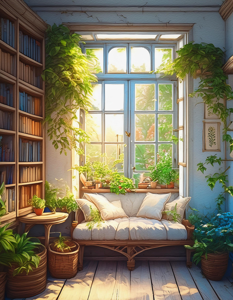 ai generated, sunlight, reading nook-8728804.jpg